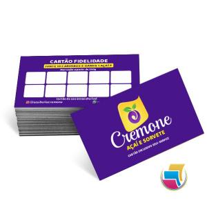 CARTÕES DE VISITA - COUCHÊ 250G VERNIZ UV VERNIZ UV TOTAL FRENTE - 4X4 Couchê 250g 9x5cm 4x4 Verniz UV Total Frente Corte reto 